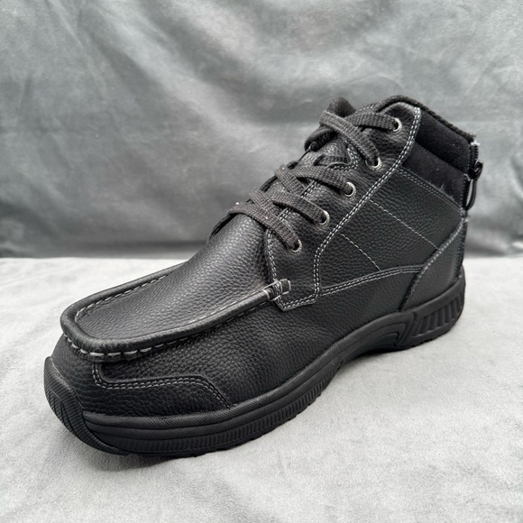 Orthofeet Ranger Men’s Black Leather Boots Casual Comfort Lace-Up Size 11 X-Wide - Picture 4 of 14